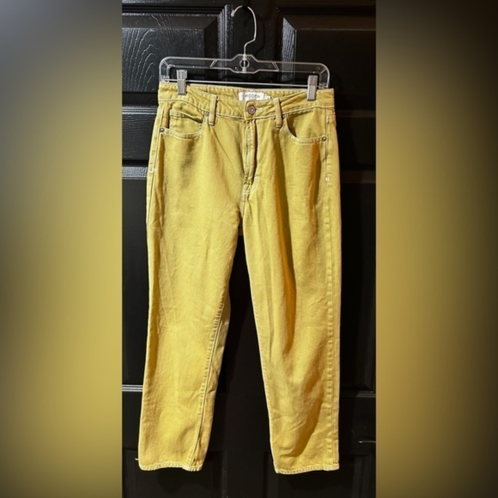 Buckle Hidden Garment Dyed Denim Jeans